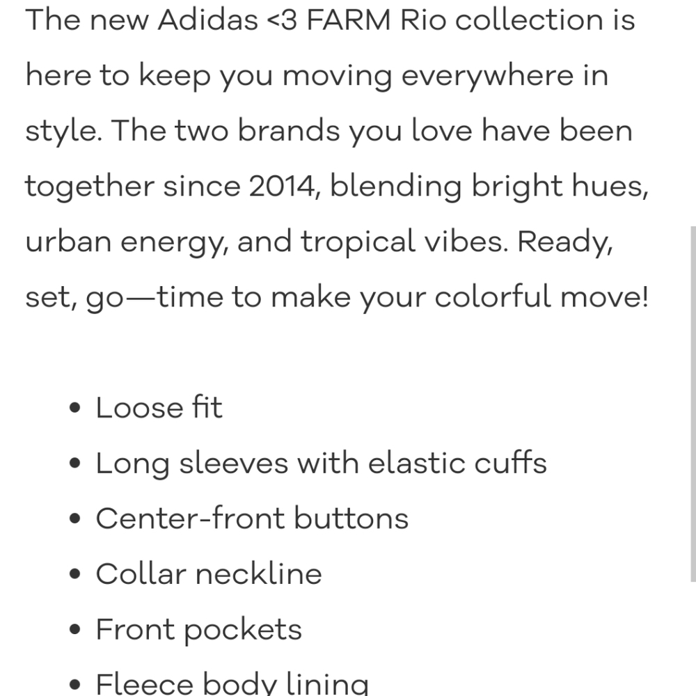 New FARM RIO Adidas Coach Jacket Size L - Picture 7 of 14